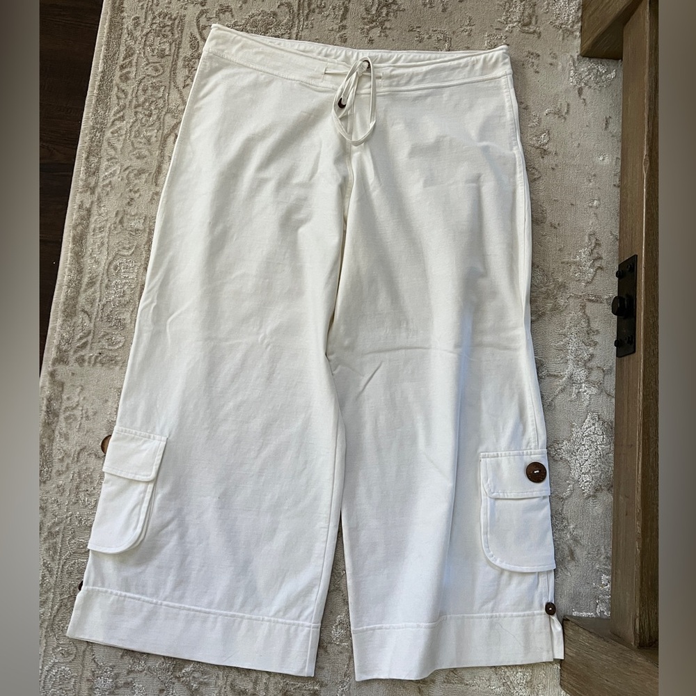 Neon Buddha Cream Capri Pants